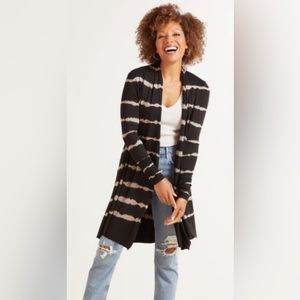 Tie Dye Cardigan Stretch Long Sleeve Knee Length XS-S LA MADE Iris